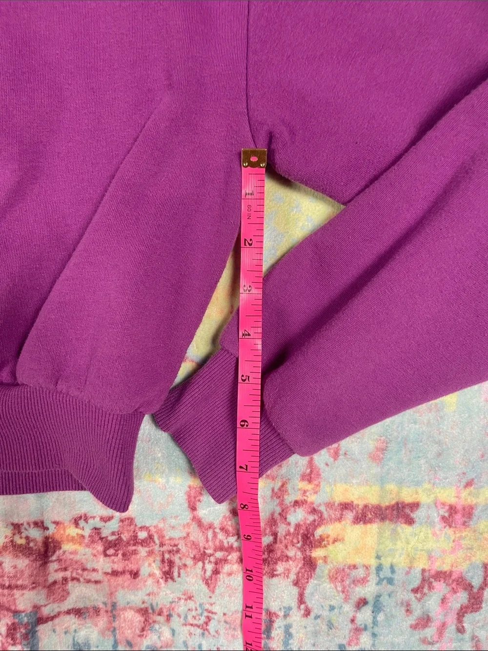 💕Purple Crewneck Cropped Sweatshirt - Women Tops - Picture 8 of 8